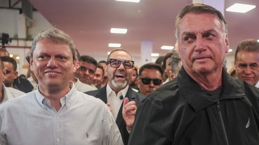 Jair Bolsonaro e Tarcísio de Freitas participam de evento em São Paulo Jair Bolsonaro e Tarcísio de Freitas participam de evento em São Paulo